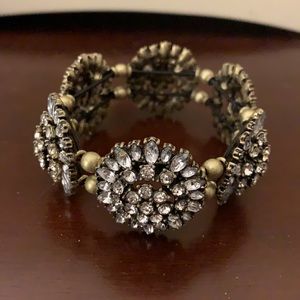 Stretch Bracelet with Gem Medallions